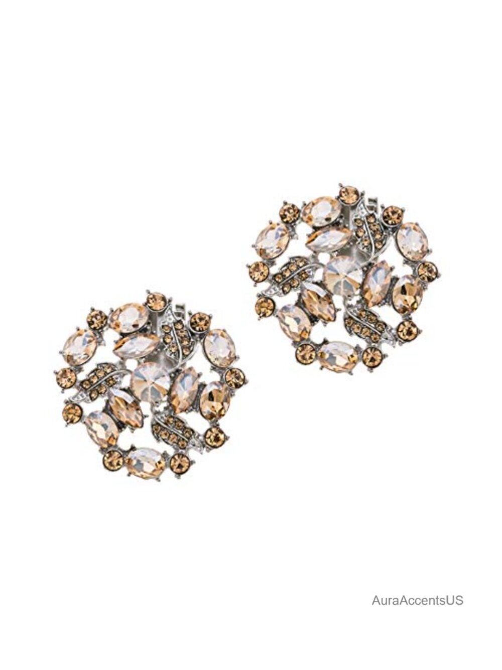 2 Pcs Rhinestone Shoe Clips Wedding Party Shoe Decoration Charms